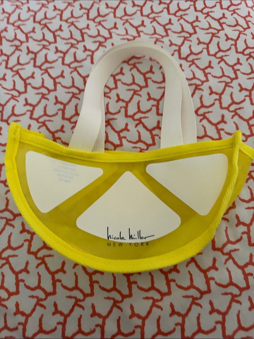 Nicole Miller vintage Kids Yellow Lemon Slice Tote Bag